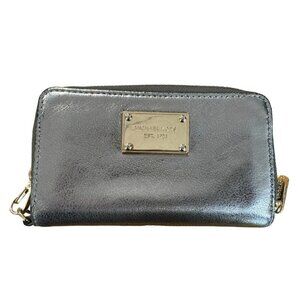 Michael Kors Women's Wallet Gray Zip Around City Designer Preppy Classic Modern‎